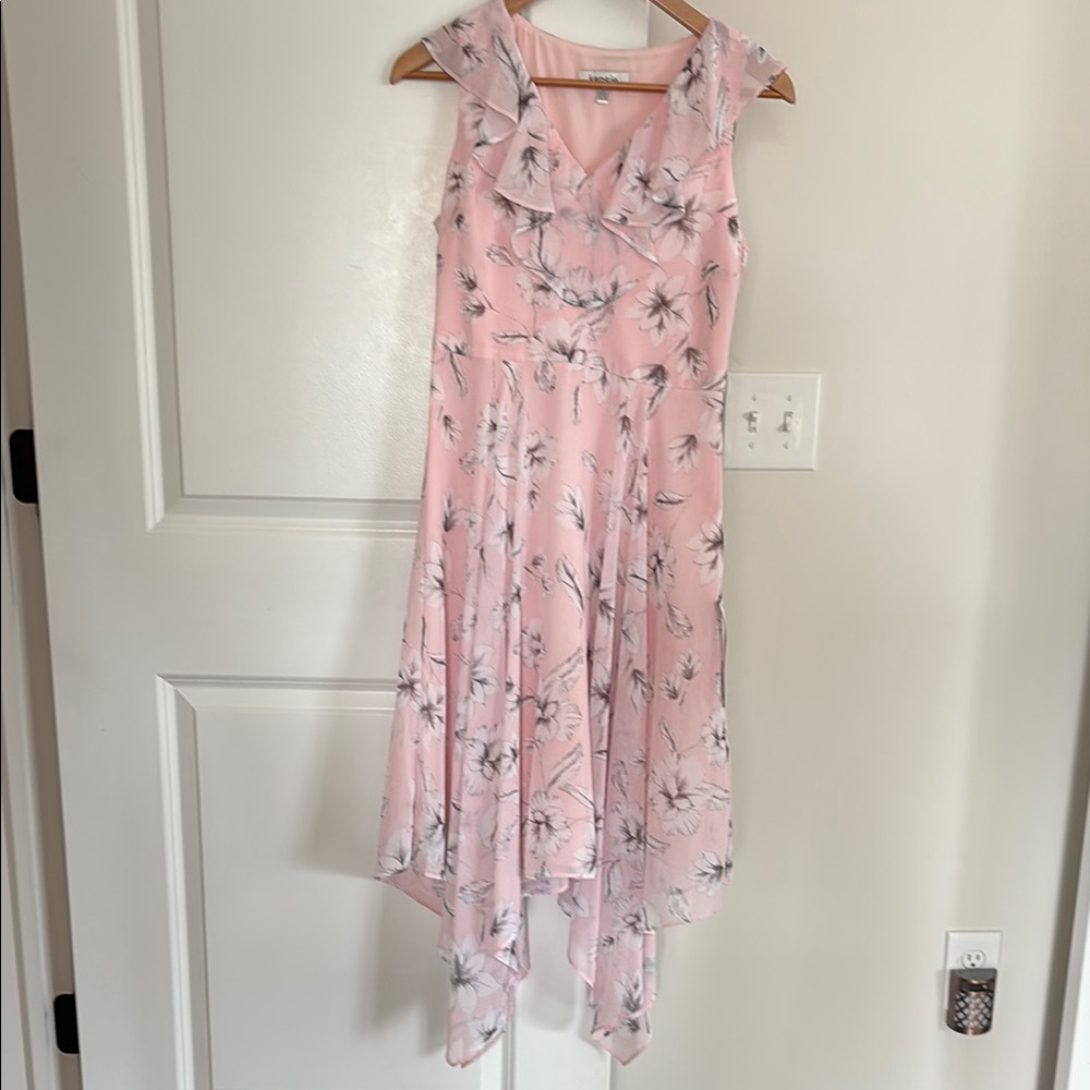 Kensie Pink Floral Midi Dress